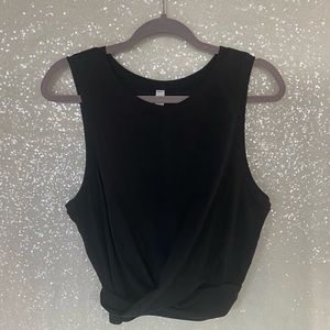 Lululemon Black Wrap-Around Tie Workout Tank - Size 10